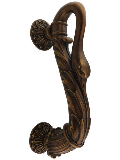 Swan Pull - 9 inch Center-to-Center in Dark Italian Antique.